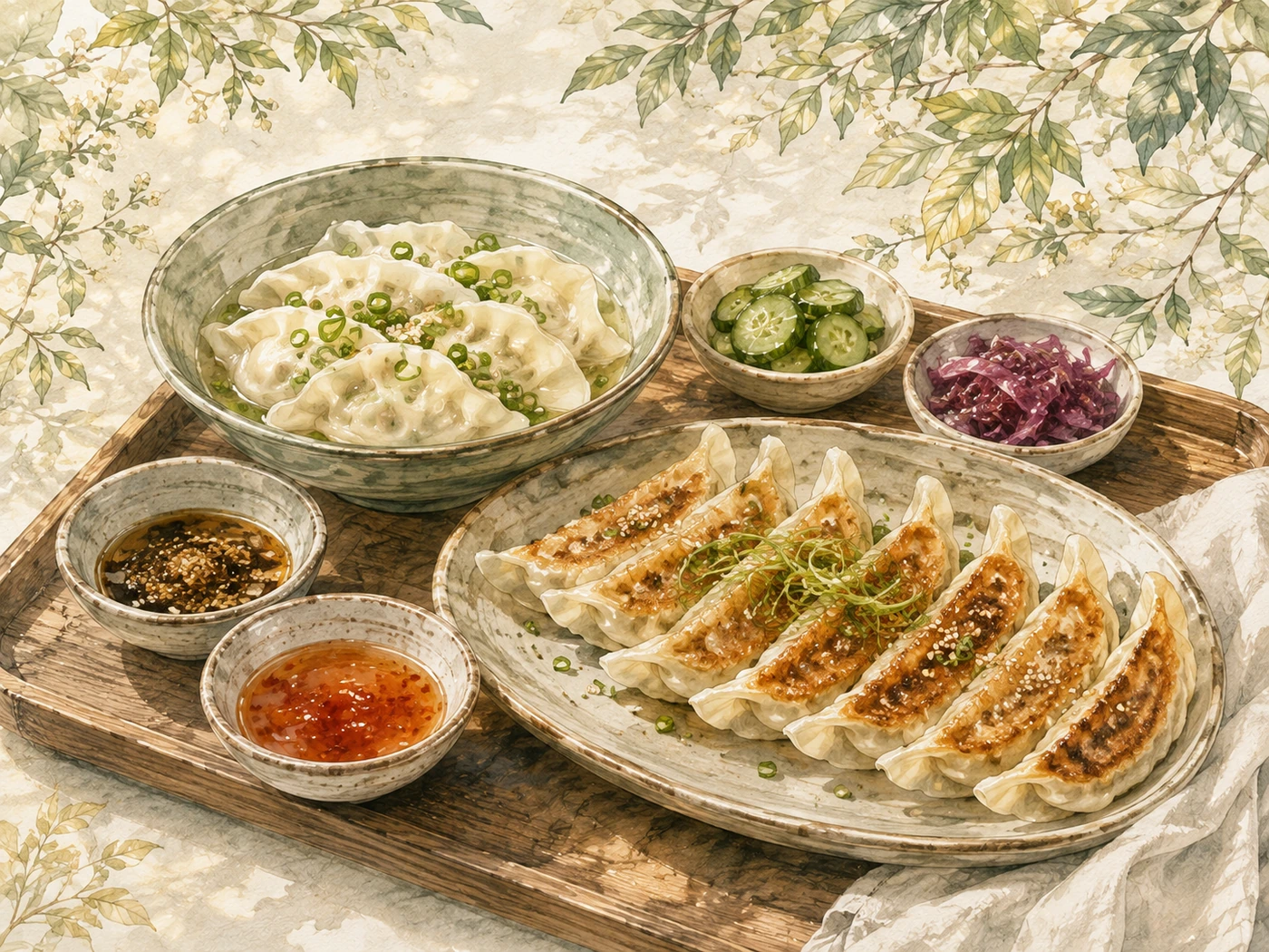 Gyoza menu art